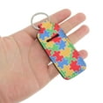 thumbnail image 4 of Unique Bargains 1 Pc Stylish Puzzle Pattern Lipstick and Perfume Cover Handbag Charm Decorative Keychain Colorful, 4 of 5