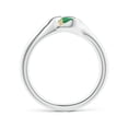thumbnail image 2 of Angara Natural 0.48 Ct. Emerald Fashion Ring in 14K White & Yellow Gold for Women (Ring Size: 12), 2 of 10