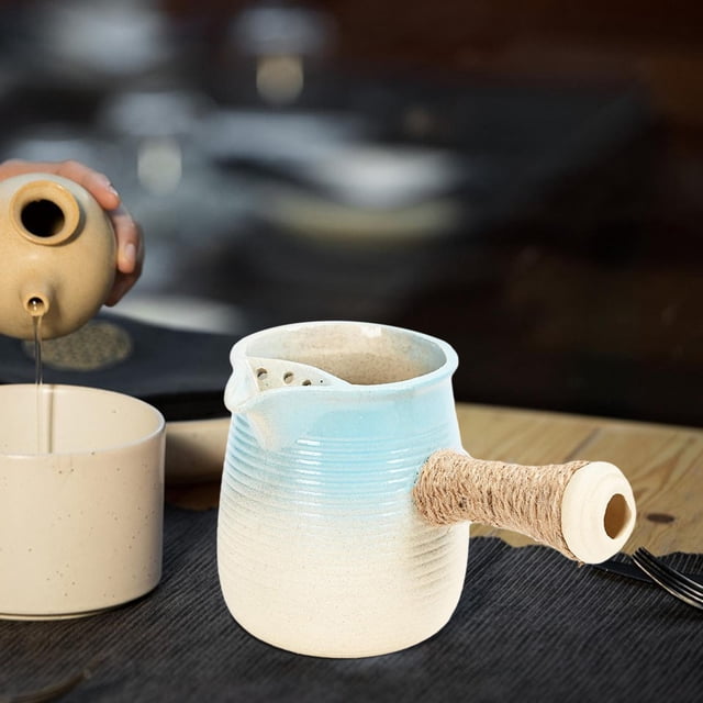 Tetera de exterior BLESIY 550ml con filtro de té azul beis