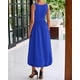 thumbnail image 3 of Vestido BTFBM para mujer 2025, casual, sin mangas, midi, azul, 3 of 9