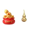 thumbnail image 1 of Estatua de calabaza, escultura de escritorio, adorno de cobre, figura de latón, artesanía de resina única, adecuada para regalar, decoración del hogar, 1 of 8