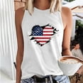 thumbnail image 2 of IROINNID Patriotic Shirts for Women Round Neck Tank Summer Casual Tops Regular Vest Tops Sleeveless Tops 4th Of July, 2 of 5