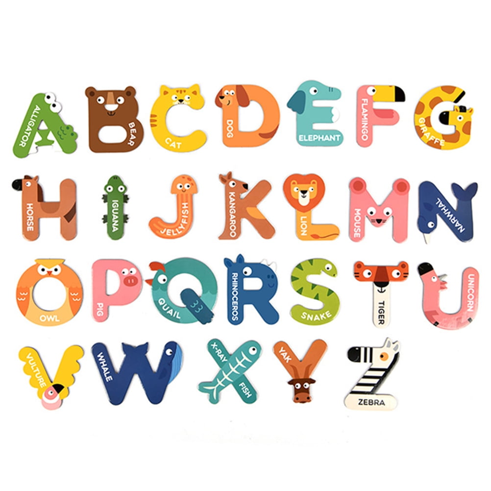 26 Colorful ABC Alphabet Letter Fridge Magnet Letters BPA Free Toy Educational 
