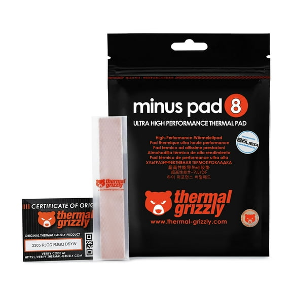 Almohadilla de interfaz térmica Thermal Grizzly Minus Pad 8 120 x 20 x 1,5 mm