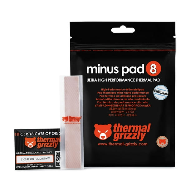 Almohadilla de interfaz térmica Thermal Grizzly Minus Pad 8 120 x 20 x 1,5 mm