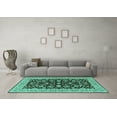thumbnail image 3 of Ahgly Company Indoor Rectangle Oriental Turquoise Blue Traditional Area Rugs, 2' x 5', 3 of 4