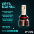 thumbnail image 2 of Luces Led para Auto - EVOLUM - Modelo Golden 22,000 lúmenes - Resistencia al Agua - Haz de luz Perfecto (H11), 2 of 8