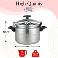 thumbnail image 3 of Imperial Home 7.40 qt Aluminum Stovetop Pressure Cooker, 3 of 8