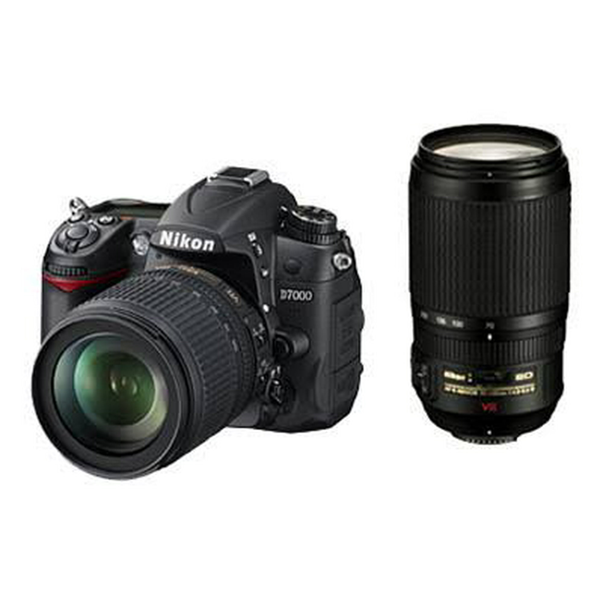 Nikon D7000 Dslr Camera W Nikon 18 105mm 70 300mm Lens Walmart Canada