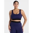 thumbnail image 2 of Avia Women's Flocked Banded Shine Sports Bra, Sizes XS-XXXL, 2 of 6