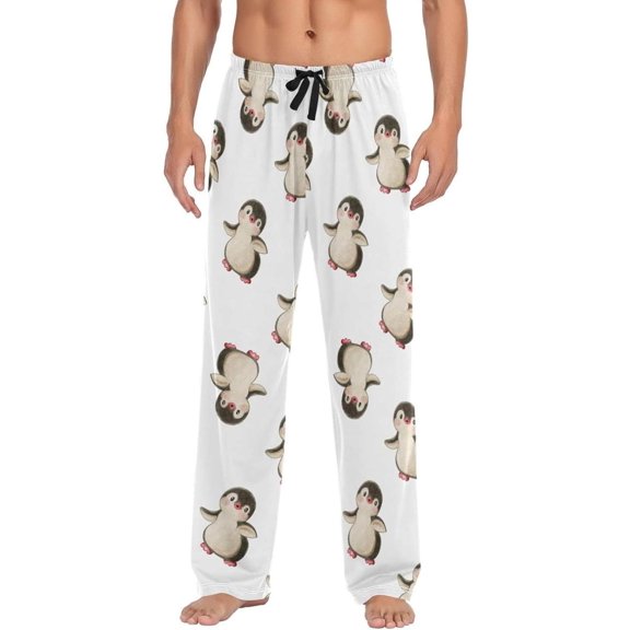 GZHJMY Penguin Pajama Pants for Men, Lounge Pants Lightweight Men Pajama Bottoms with Drawstring Pockets, Christmas New Year Birthday Gifts, Medium
