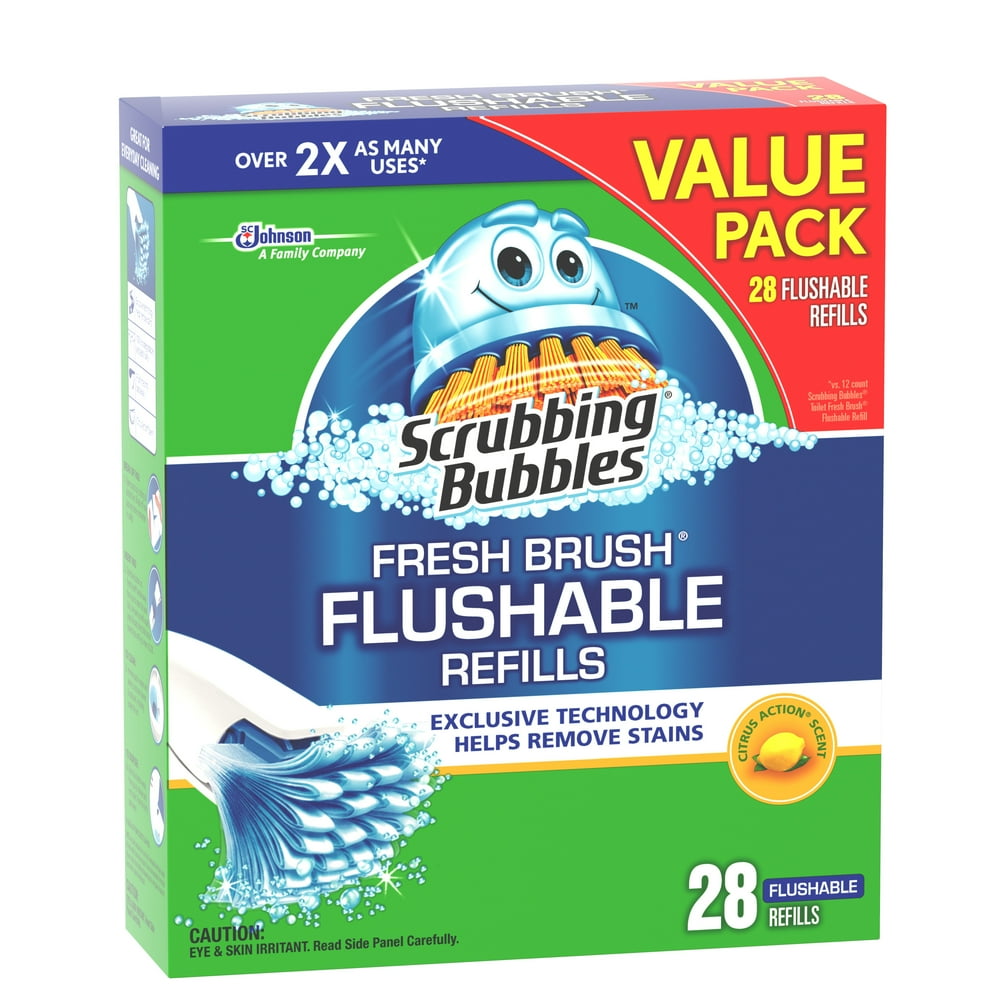 Scrubbing Bubbles Fresh Brush Flushables Refill, Citrus Action Scent ...