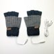 thumbnail image 1 of Guantes calefactores USB tejidos a juego de colores guantes calefactores eléctricos de medio dedo para adultos y estudiantes guantes cálidos con enchufe USB sin funda abatible, 1 of 6
