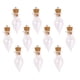 thumbnail image 1 of Collar con colgante de 10 mini botellas de vidrio transparente vacías con forma de lágrima., 1 of 7