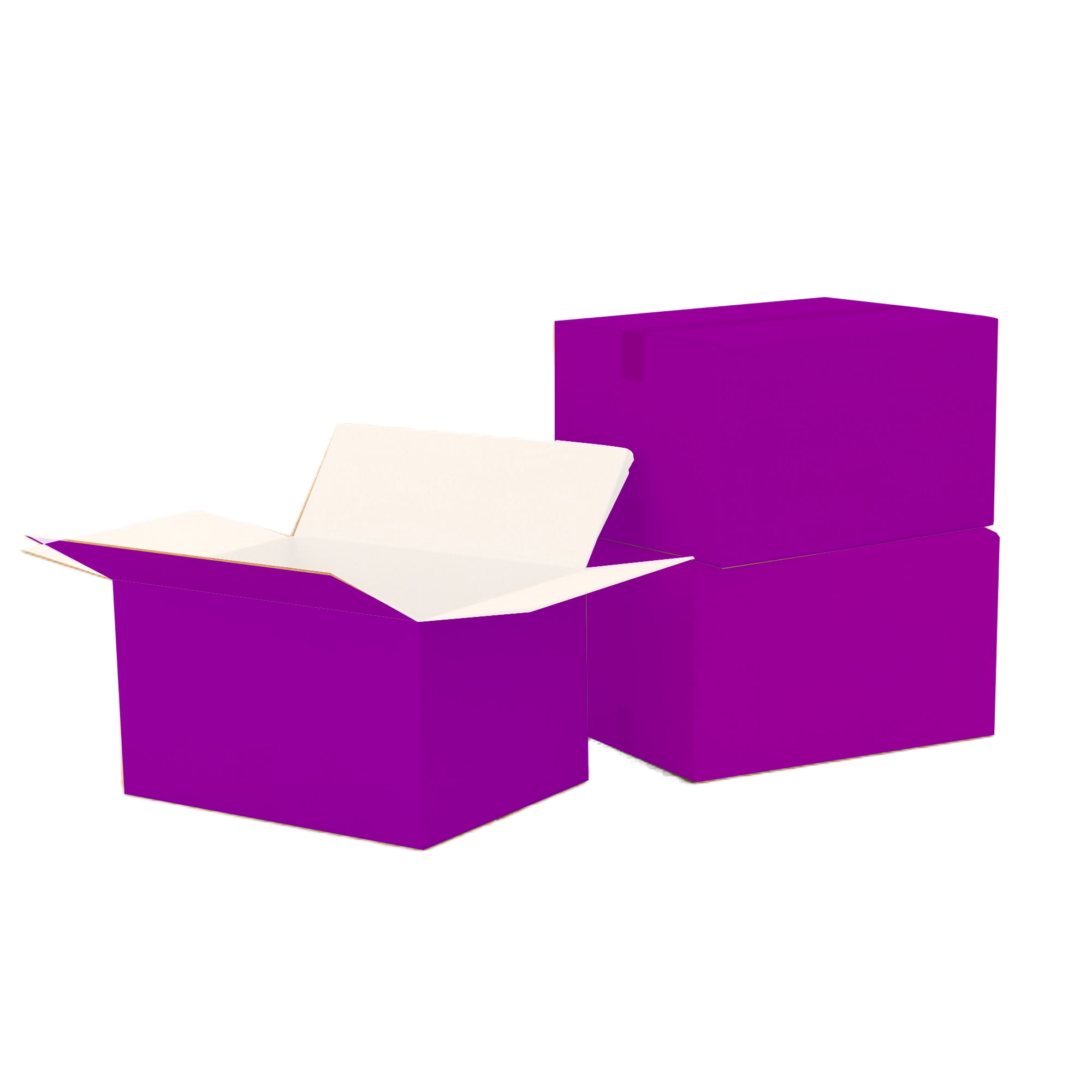 Ucanpack Shipping Boxes 7x7x5" Purple 25 Pcs Pack, Made In USA- Packing Boxes For Moving Large, 1/8 Thick Cardboard Shipping Box, Heavy Duty Storage Carton For Small Business
