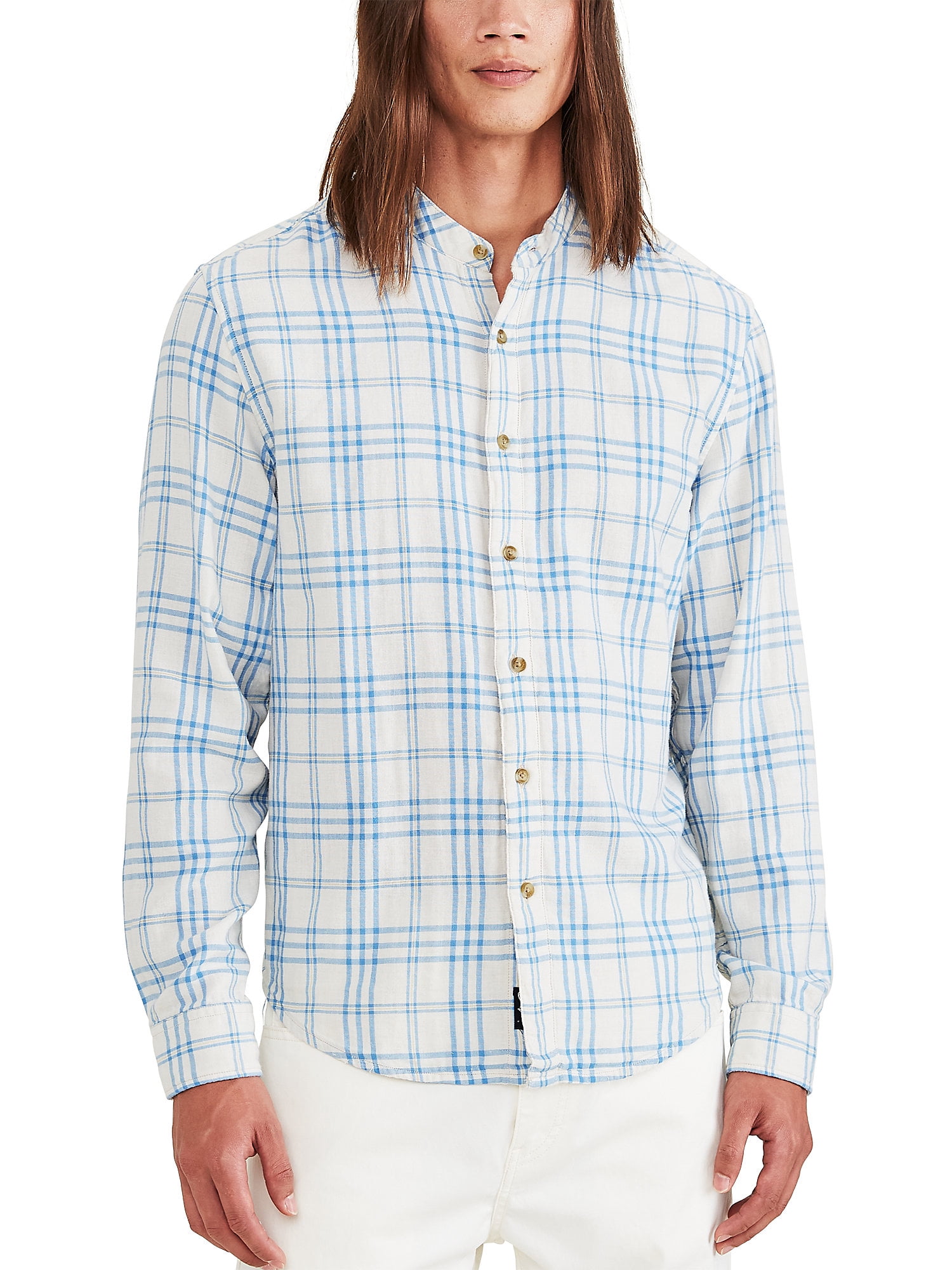 Dockers Men’s Regular Fit Ultimate Shirt - Long Sleeve Casual Shirt Made With Recycled Cotton | Shorter Hem, No Tuck Needed