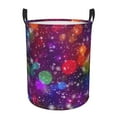 thumbnail image 1 of ZNDUO Laundry Basket, Round Laundry Storage Basket, Waterproof Laundry Hamper with Handles, Small Size - Abstract Bokeh Lights Confetti Pattern, 1 of 8