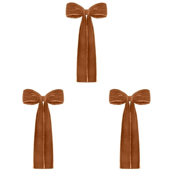 Large Christmas Bows for Staircase Garland Wreath, 17in x 8in Vintage Ribbon Bows with Twist Tie for Xmas Tree Holiday Indoor Outdoor Decorations (Yellow-3pc)