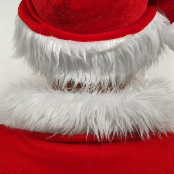 Disfraz de Papá Noel para hombre, disfraz de Papá Noel para Navidad, traje de Papá Noel para adulto, traje profesional de Papá Noel, traje de fiesta de cosplay, 7 piezas.