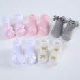 thumbnail image 4 of Baby Girls Boys Cartoon Socks Cotton Crew Socks Casual Ruffle Frilly Ankle Socks for Newborn Infant 0-12 Months, 4 of 9