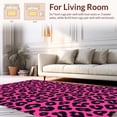 thumbnail image 2 of ODIKA 4'x6' Machine Washable Non-Slip Area Rug, Pink & Black Cheetah Print High Traffic Rug, Pink, 331592, 2 of 7