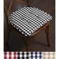 thumbnail image 2 of Sweet Home Collection Checkered Memory Foam U-Shape Non-Slip Chair Cushion Sets Black White Set of 6, 2 of 5