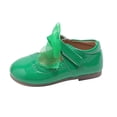 thumbnail image 2 of Viluyesy Girls Mary Jane Shoes Closed Toe Bow Hook Loop Soft Sole Princess Dress Shoes for Kids Green Size 6 Toddler, 2 of 9