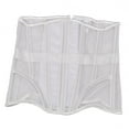 thumbnail image 5 of KHONTS,Underbust Corsets Belt for Women Mesh Lace-Up Boned Waist Cincher Shapewear for Weddings & Going Out White XXL, 5 of 6