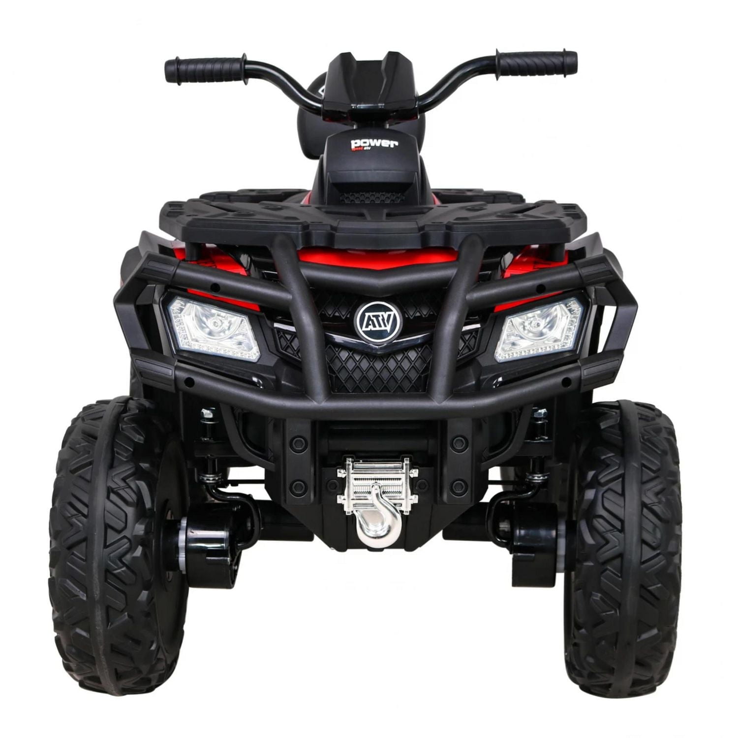 KidsVIP Upgraded Titan Edition 24V Kids’ 4×4 Ride-On ATV Quad with Rubber Tires, Leather Seat and Music