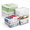 Transparent White-15.7 x 13.8 x 3.9 Inch - 6 Pack, variant on Transparent White 10.5 x 10.5 x 2.5 Inch - 8 Pack Plastic Zippered Storage Bags