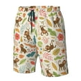 thumbnail image 4 of Logiee Monkeys in the Jungle Print Mens Swim Trunks Quick Dry Board Shorts,Breathable Hawaii Beach Shorts Swimwear Bathing Suits-, 4 of 6