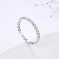 thumbnail image 3 of Eternity Wedding Band Ring for Women Cz Sterling Silver Ginger Lyne Collection, 3 of 10