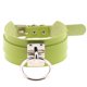 thumbnail image 1 of Minnieouse Moda Punk gótico ancho PU cuero O anillo Collar gargantilla collar mujer joyería Ropa, zapatos y accesorios Miscelánea anillo de plata y verde, 1 of 6
