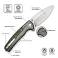 thumbnail image 6 of CIVIVI Folding Pocket Knife, Sentinel Strike II Utility Knife with Glass Breaker, 3.7" Nitro-V Blade Aluminum Handle C22025D-2, 6 of 7