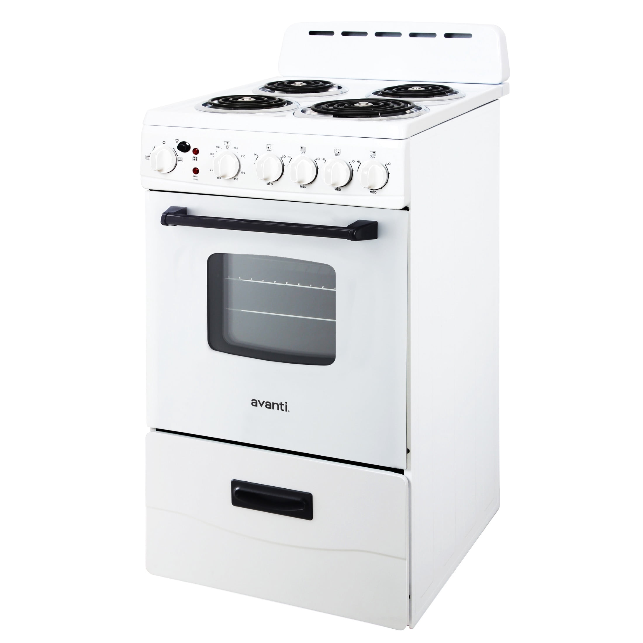 Avanti 20" Electric Range Oven with Framed Glass Door, in White (ERU200P0W)