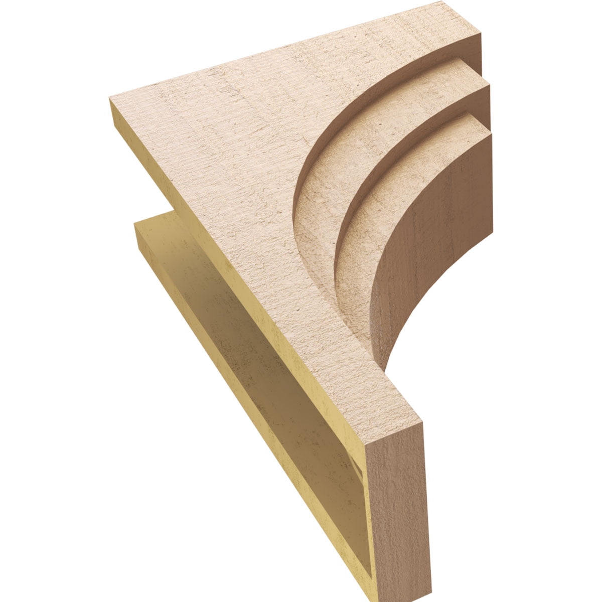 11"W x 22"D x 33"H Classic Rockford Rough Cedar Woodgrain TimberThane Corbel, Primed Tan