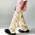 thumbnail image 4 of Men Loose Cargo Work Pants 4-Way Stretch Drawstring Outdoor Activity Trousers S-XL, 4 of 8