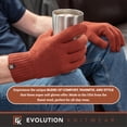 thumbnail image 7 of Wool Knit Gloves - Made in the USA - Super Soft Merino Wool - X-Large - Copper, 7 of 7