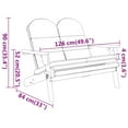 thumbnail image 5 of vidaXL Adirondack Patio Bench with Cushions 49.6" Solid Wood Acacia, 5 of 7