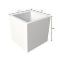 thumbnail image 6 of LeisureMod Fern Fiberstone and MGO Clay Planter, Mid-Century Modern Square Planter Pot for Indoor and Outdoor (White, 20 Inch), 6 of 10