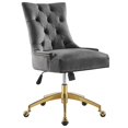 thumbnail image 2 of Modway Regent Tufted Performance Velvet Office Chair in Gold Gray, 2 of 9