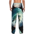 thumbnail image 3 of Picia Watercolor Turtle5 Mens Soft Woven Cotton Elastic Waistband Sleep Pajama Pant Lounge Sleep Pant With Pockets And Drawstring-Medium, 3 of 9