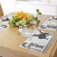 thumbnail image 4 of Ambesonne Retro Place Mats Set of 4, Hero and Dragon Myth, Standard Size, Grey Charcoal Grey White, 4 of 6
