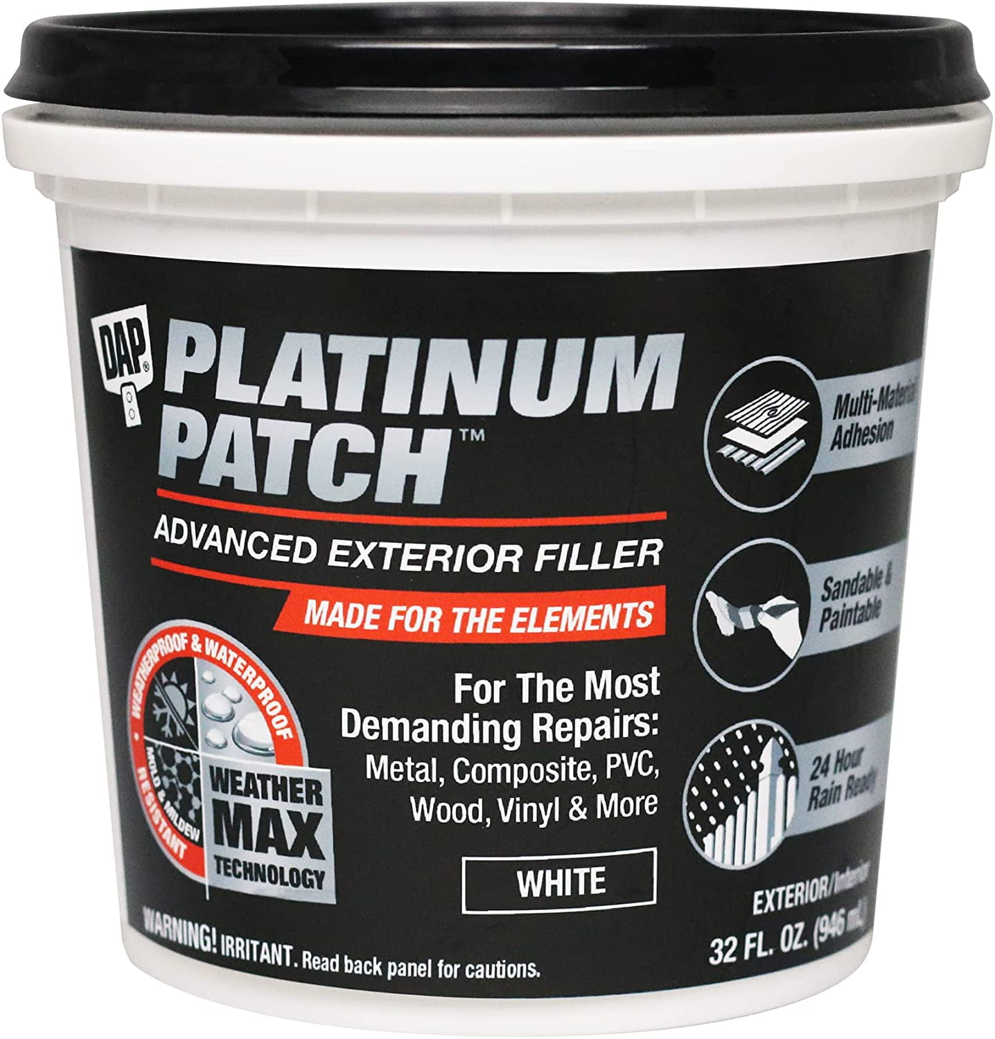 DAP Platinum Patch Advanced Exterior Spackle, Crack