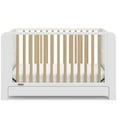 thumbnail image 4 of Graco Read-with-Me 4-in-1 Convertible Baby Crib with Drawer, White with Driftwood, 4 of 18