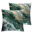 thumbnail image 2 of JRXY  Marble Print Throw Pillow Cushion Case, Natural Stone Pattern Dreamy Couldy View Vein Look Mysterious Illustration, Modern Accent Double-Sided Digital Printing,Set of 2 White, 2 of 6
