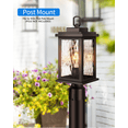 thumbnail image 4 of VIANIS Outdoor Post Lights Hardwired 120V, Oil Rubbed Bronze Dusk to Dawn Light Post for Outside with Pier Mount Base, Waterproof Aluminum ORB Exterior Lamp Post Light Fixture for Column Mount Light, 4 of 7