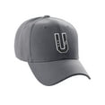 thumbnail image 1 of Daxton Structured Baseball Hat Cap 3D Alphabet A to Z Letter Number Initial-Charcoal, Letter U, 1 of 7