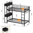 thumbnail image 2 of Litera Base De Cama Individual Con 6 Cajones Perchero Y Usb, 2 of 6