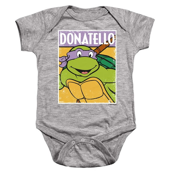 TMNT Donnie Unisex Infant Snap Suit for Baby (6 Months) Athletic Heather